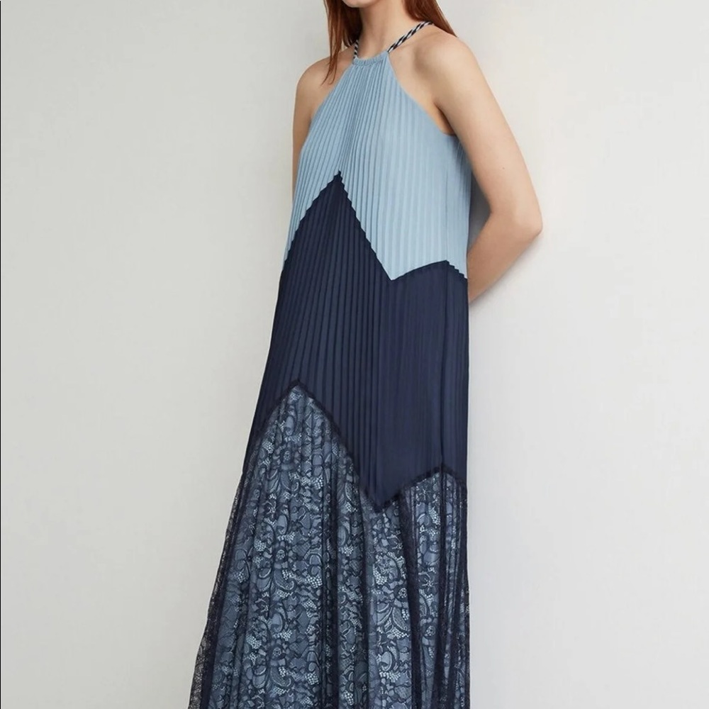Bcbg maxazria maxi pleated dress worn twice